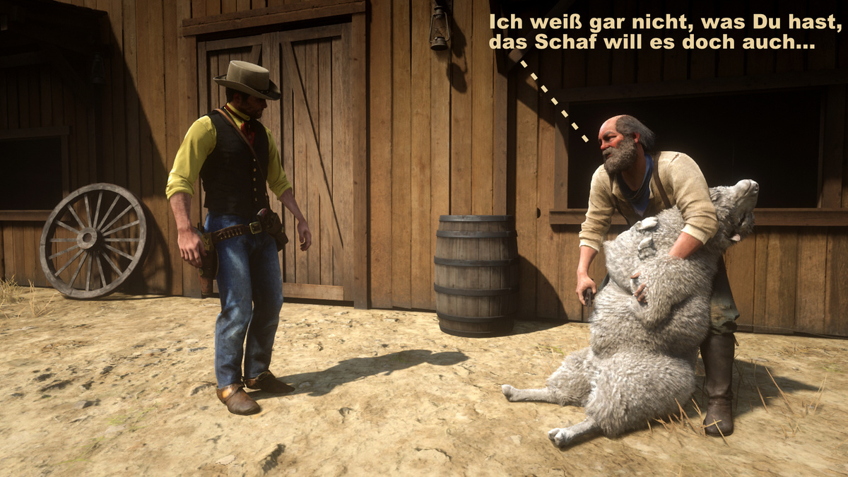 Neulich auf der Ranch oder: Die Intimrasur