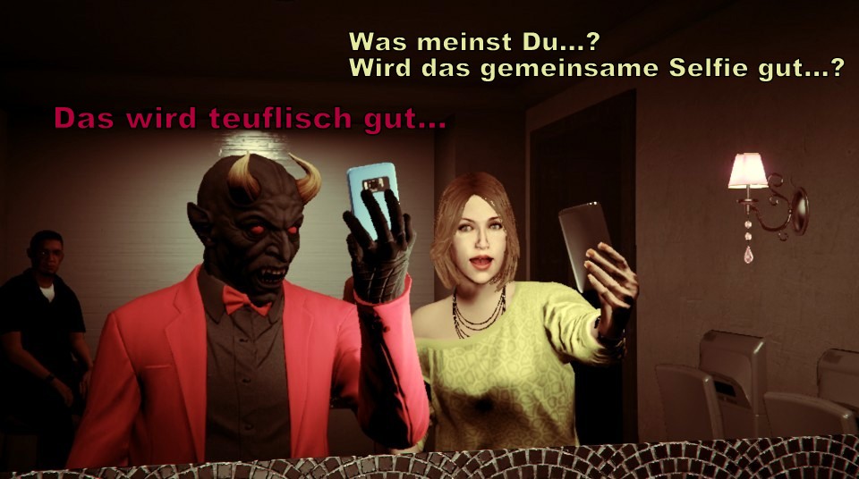 Teuflisch gut(es Gruppen-Selfie auf'm Klo)